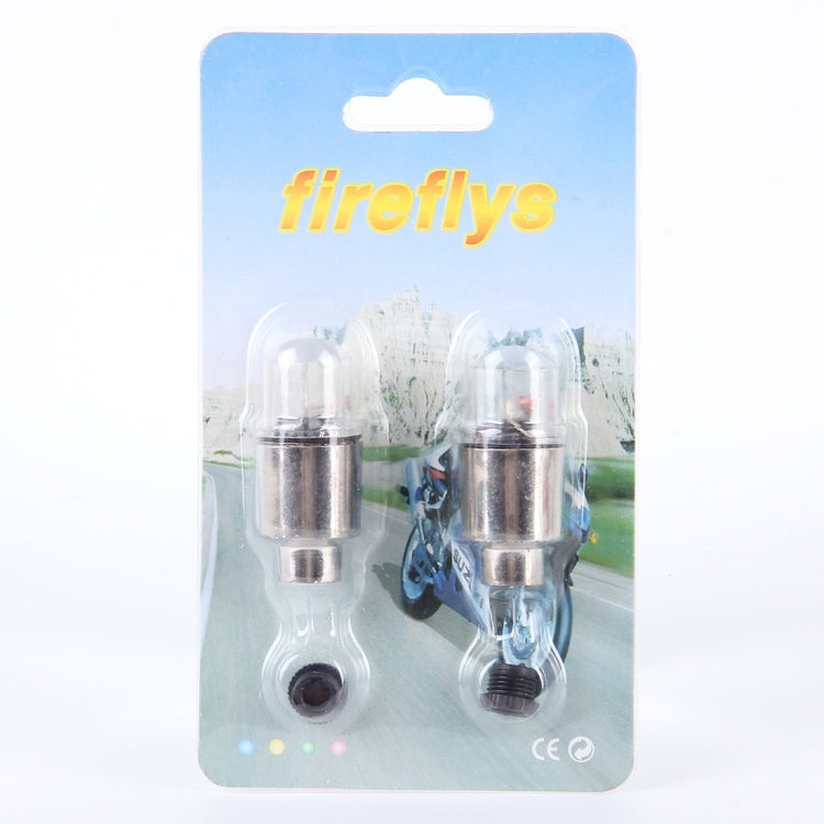 2 PCS Valve Cap Light Wheel Tyre Lamp With Battery for Car / Motorbike / Bike