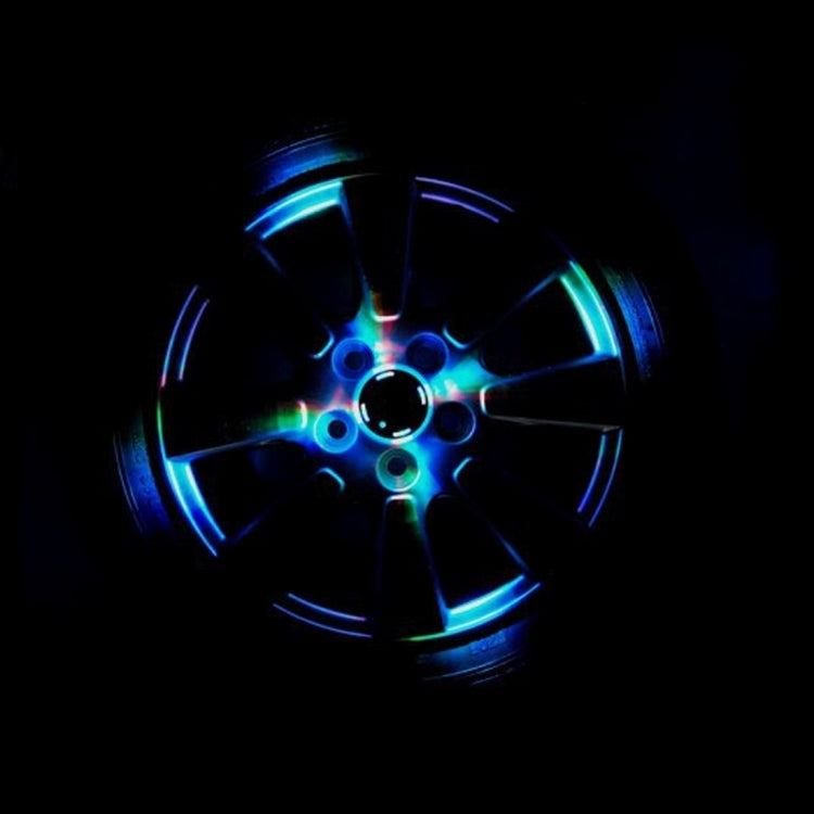 4 PCS Solar High Power Car LED Colorful Wheel Lights, 4 PCS Colorful Wheel Lights