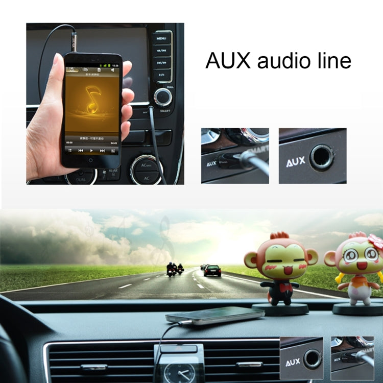3,5 mm Klinkenstecker auf USB 2.0 Buchse Audio-Konverter, einziehbares Spiralkabel für Auto MP3-Lautsprecher U-Disk, Länge: 1m, 1 Stück