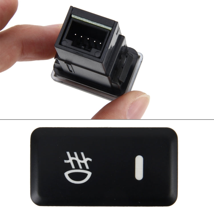 Auto Nebelscheinwerfer Lampe Anzeige 5 PIN Ein- und Ausschalter Steuerung 4 Kabel Auto Nebelscheinwerfer 5 Pin Schalter Ein-Aus-Taste für Toyota, Große Größe: 6*2.8*1.7cm, Mit Kabel