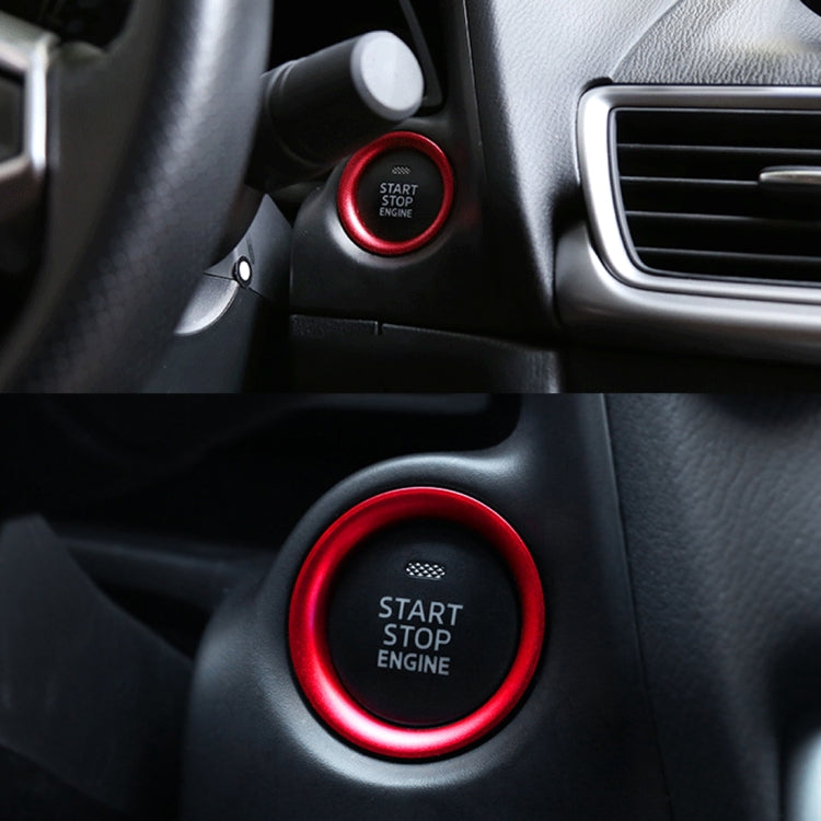 Car Engine Start Key Push Button Ring Trim Aluminum Alloy Sticker Decoration for Mazda, For Mazda