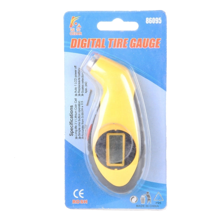 CEDAR 86095 LCD Display Screen Digital Tire Gauge, Pressure Range: 5-99PSI, CEDAR 86095