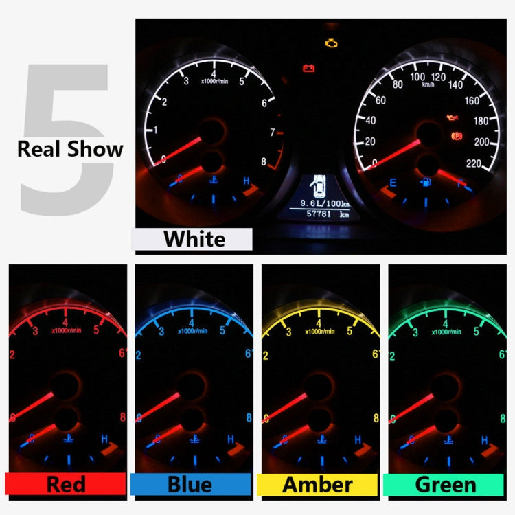 10 PCS 0.4W B8.5 Wedge Instrument Panel COB LED Light Dashboard Gauge Cluster Indicator Lamp Bulb, 0.4W B8.5