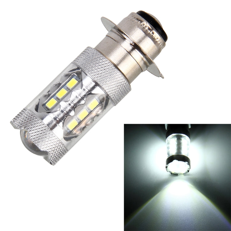 Motorcycle Headlights 250LM 6000K White H6M/PX15D 5W 16LEDs SMD-2835 Lamps, DC 12V (White Light), 5W 250LM