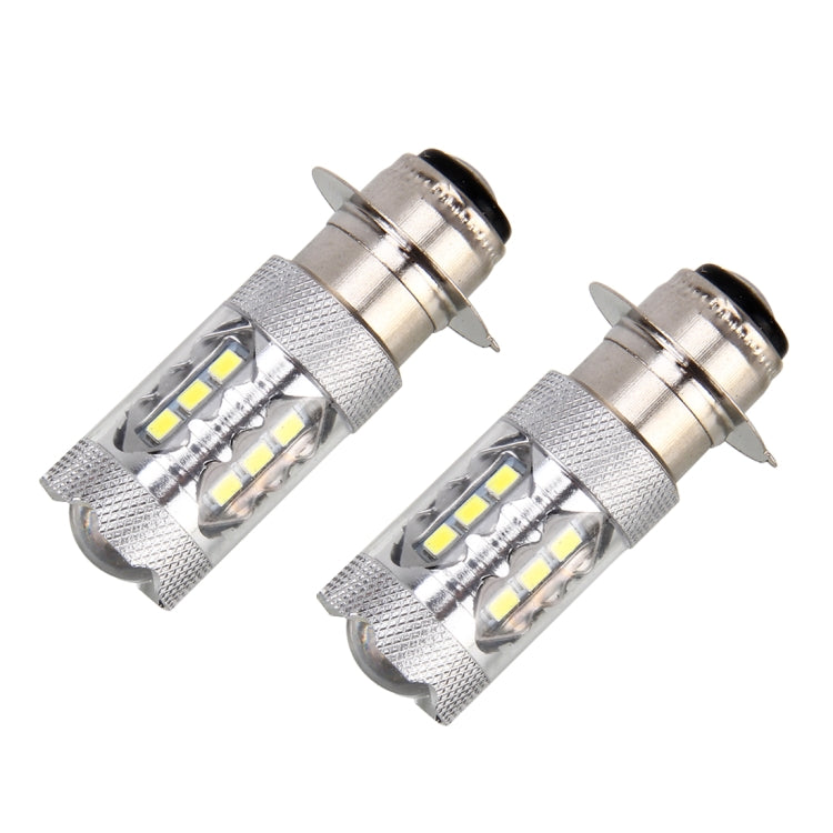Motorcycle Headlights 250LM 6000K White H6M/PX15D 5W 16LEDs SMD-2835 Lamps, DC 12V (White Light), 5W 250LM