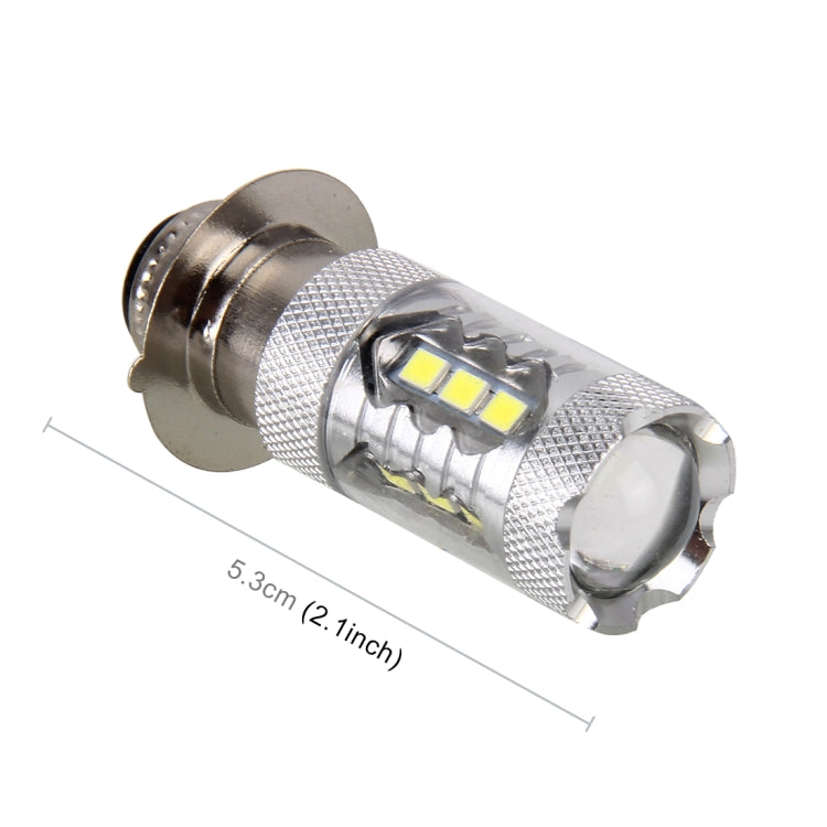 Motorcycle Headlights 250LM 6000K White H6M/PX15D 5W 16LEDs SMD-2835 Lamps, DC 12V (White Light), 5W 250LM