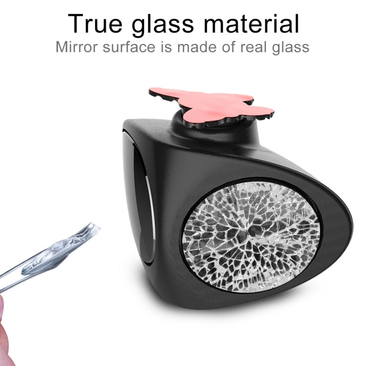 3R-046 360 Degrees Rotatable Right Blind Spot Side Assistant Mirror for Auto Car, Right Black, Right White
