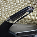 SHUNWEI SD-2002 Car Auto Universal Carbon Fiber Plastic Anti Slip Parking Hand Brake Cover Case Sleeve Black with Sticker Strip