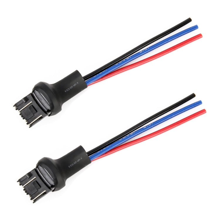 1 Paar T20 / 7443 Glühlampenfassung Stecker mit Kabel, T20 / 7443