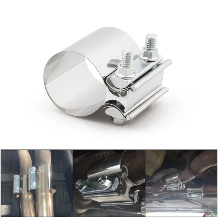 3 Zoll Auto Turbo Auspuff Downpipe Edelstahl Überlappungsverbindung Bandschelle, 3 Zoll
