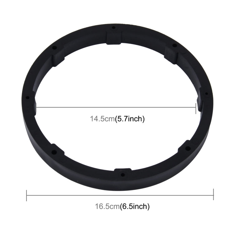 2 PCS 6.5 inch Car Auto ABS  Loudspeaker Base Protection Solid Cover Holder Mat, Inner Diameter: 14.5cm, Universal 6.5 inch