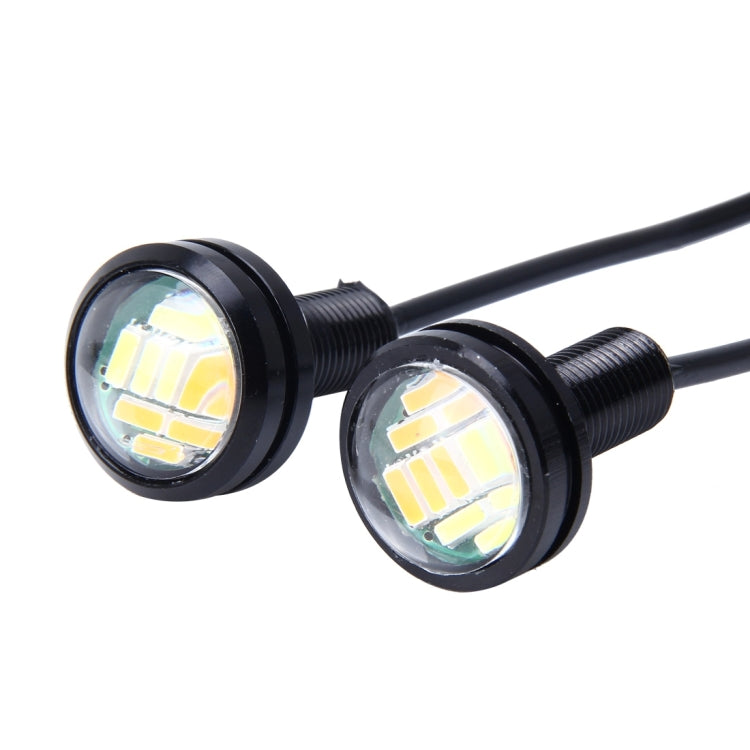 2 Stück 2W Auto Adleraugen Nebelscheinwerfer Blinker mit 12 SMD-4014 LED-Lampen, DC 12V Kabellänge: 55cm, SMD-4014, Eagle Eye Licht 12V/2W