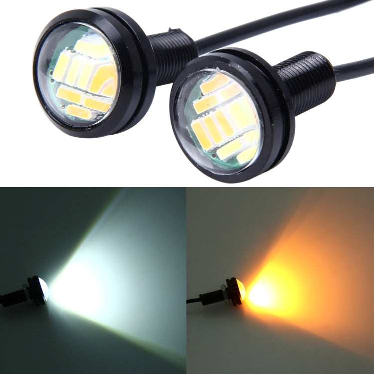2 Stück 2W Auto Adleraugen Nebelscheinwerfer Blinker mit 12 SMD-4014 LED-Lampen, DC 12V Kabellänge: 55cm, SMD-4014, Eagle Eye Licht 12V/2W