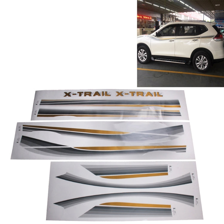 3 PCS SUV Body Decorative Strip Brand Car Streamline Shining Sticker For Honda CRV Nissarl X-Trail/Qashqai/Murano series, Strip Brand Car Streamline Shining Sticker