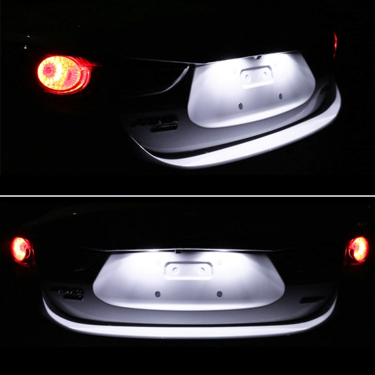 2 PCS DC 12V 3W 150LM 6000K LED License Plate Light 18LEDs SMD-3528 Bulbs Lamps for Ford Mustang 2010-2014, For Ford Mustang 2010-2014
