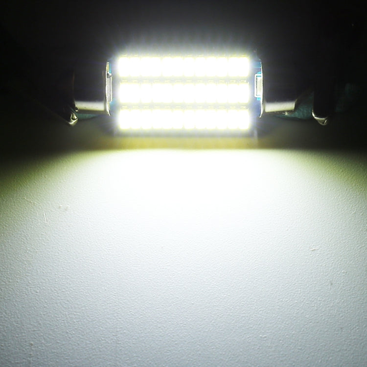 2 PCS 36mm DC12V / 1.5W / 6000K / 100LM 30LEDs SMD-3014 Car License Plate Light / Dome Light, with Decoder, 1.5W 36mm