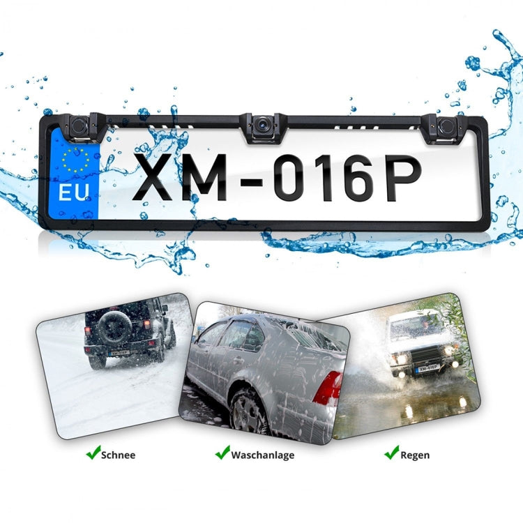 PZ600L-2 Europe Car License Plate Frame Front Rear View Camera, PZ600L-2