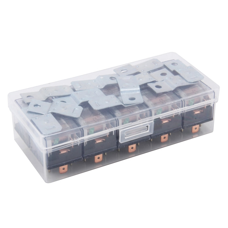 10 PCS JD-1912 80 AMP 12V Waterproof Car Auto Four Plugs Relay with Warning Light, JD-1912
