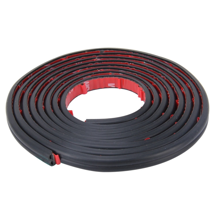 4m B Shape Car Decorative Strip Rubber Chrome Decoration Strip Door Seal Window Seal, 4m B Shape