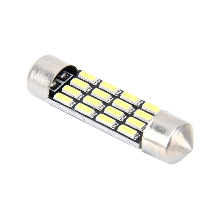 2 PCS 2W 100 LM 6000K 36MM Bicuspid Port Car Dome Lamp LED Reading Light with 16 SMD-4014 LED Lamps, DC 12V, 36MM