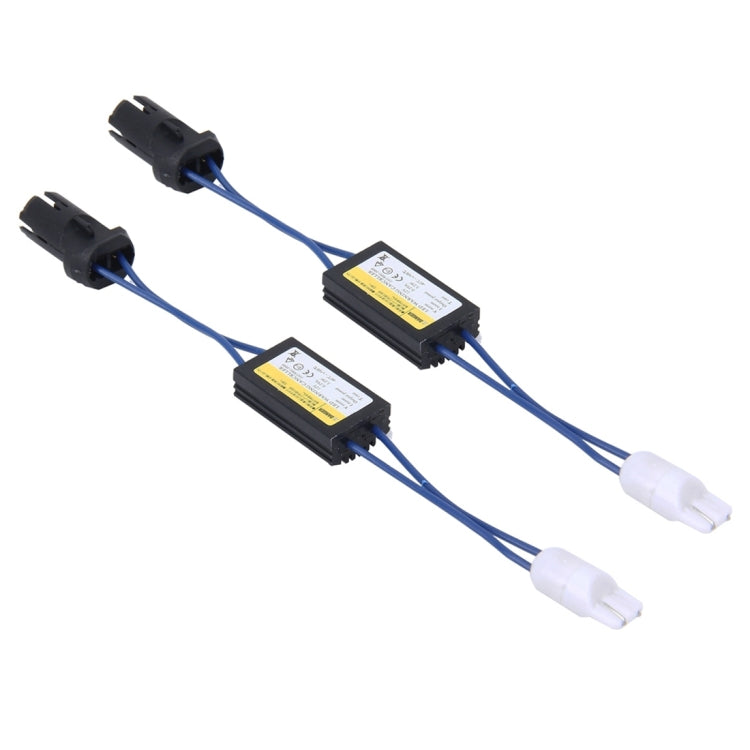 2 PCS T10 Car Auto Clearance Light Warning Error-free Decoder Adapter for DC 12V/3W, T10