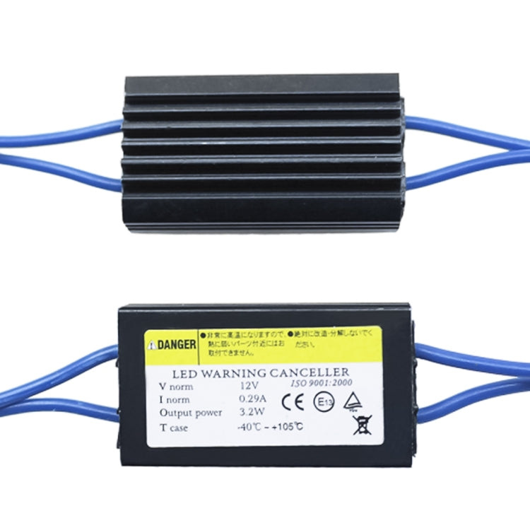 2 PCS T10 Car Auto Clearance Light Warning Error-free Decoder Adapter for DC 12V/3W, T10