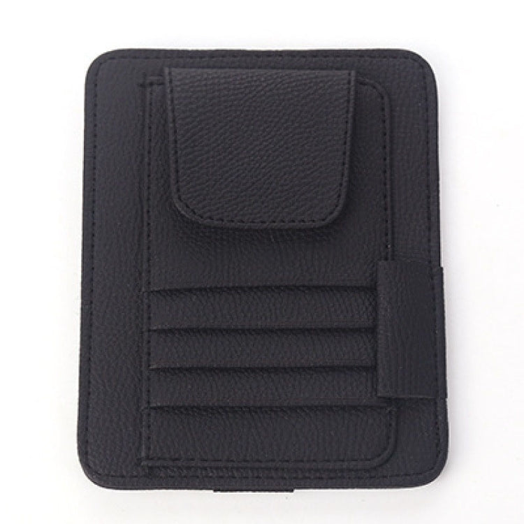 Multi-functional Auto Car Sun Visor Sunglass Holder Card Bill Ticket Storage Holder Pouch Bag