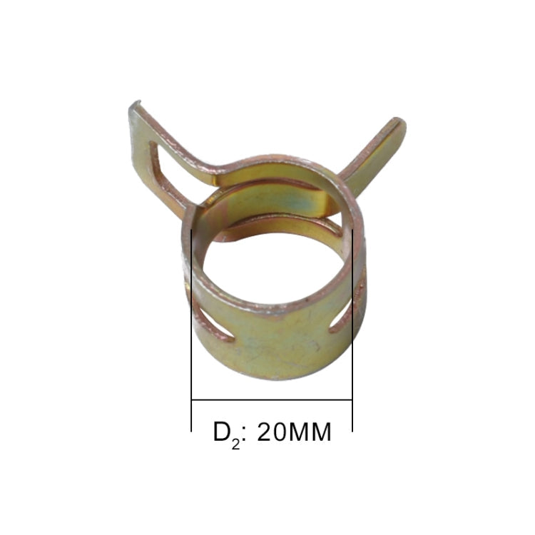 10 PCS 20mm Car Spring Clip Fuel Line Hose Clip Water Pipe Air Tube Clamp Fastener, 10 PCS 20mm