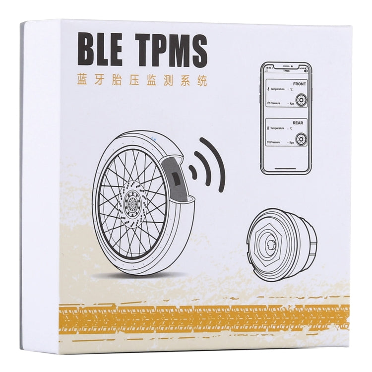 Motorrad-Bluetooth-Reifendruckkontrollsystem (TPMS) mit Handy-App-Erkennung und 2 externen Sensoren, TPMS