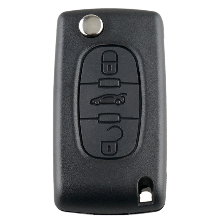Für PEUGEOT 3 Tasten Intelligenter Autoschlüssel mit integriertem Chip & Batterie & Halter & geschlitztem Schlüsselbart, Frequenz: 433MHz, 3 Tasten