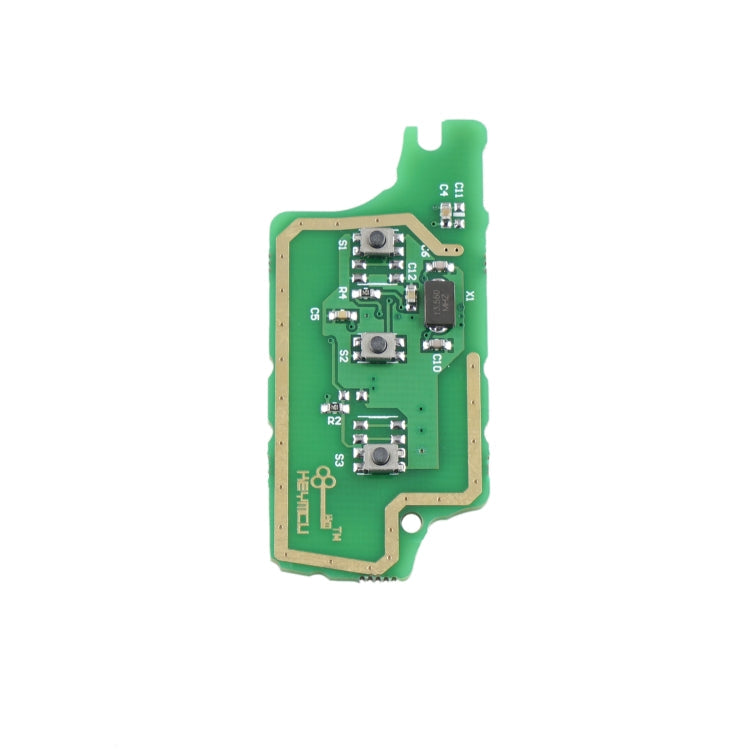 Für PEUGEOT 3 Tasten Intelligenter Autoschlüssel mit integriertem Chip & Batterie & Halter & geschlitztem Schlüsselbart, Frequenz: 433MHz, 3 Tasten