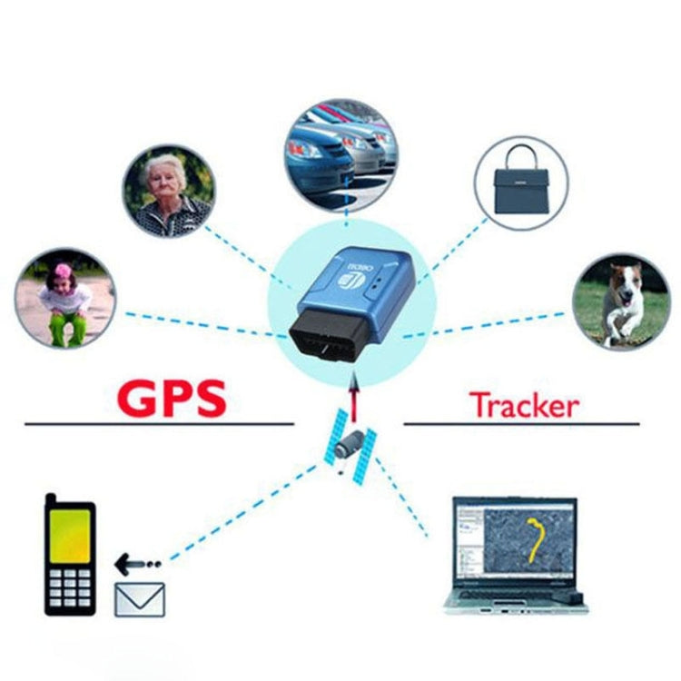 TK206 2G GPS OBD2 Echtzeit-GSM-Quadband-Diebstahl-Vibrationsalarm-GSM-GPRS-Mini-GPS-Auto-Tracker, TK206 (Schwarz), TK206 (Blau)