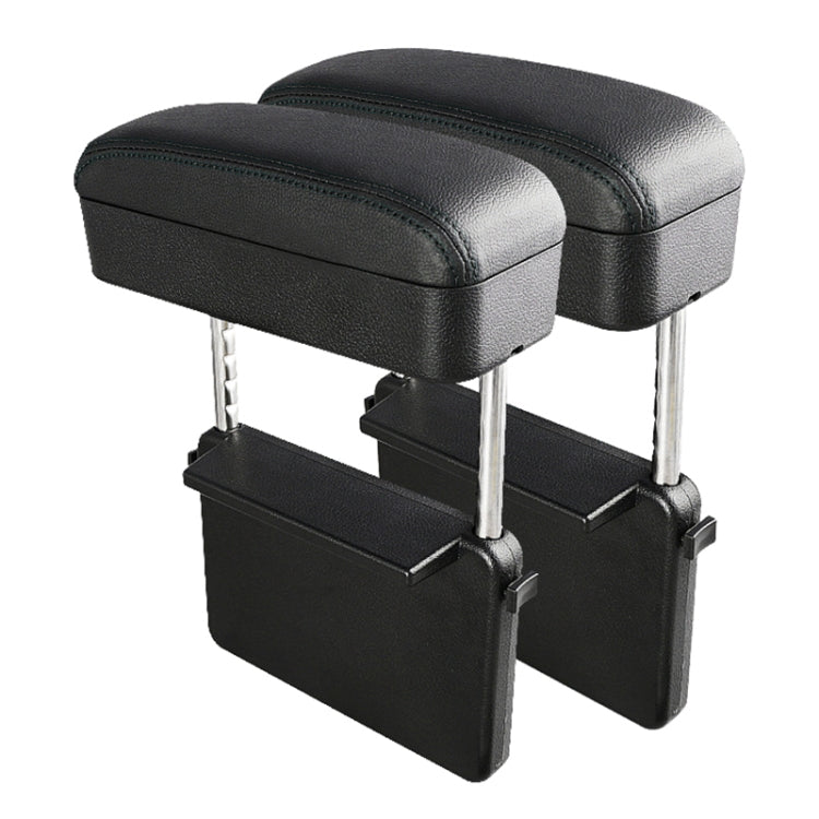 2 PCS Universal Car PU Leather Wrapped Armrest Box Cushion Car Armrest Box Mat with Storage Box, 2pcs(Black), 2pcs (Black Red), 2pcs(Black White), 2pcs(Grey), 2pcs(Beige), 2pcs(Brown)