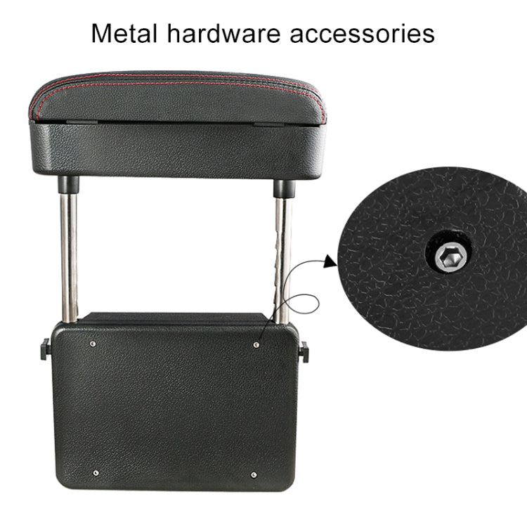 2 PCS Universal Car PU Leather Wrapped Armrest Box Cushion Car Armrest Box Mat with Storage Box, 2pcs(Black), 2pcs (Black Red), 2pcs(Black White), 2pcs(Grey), 2pcs(Beige), 2pcs(Brown)