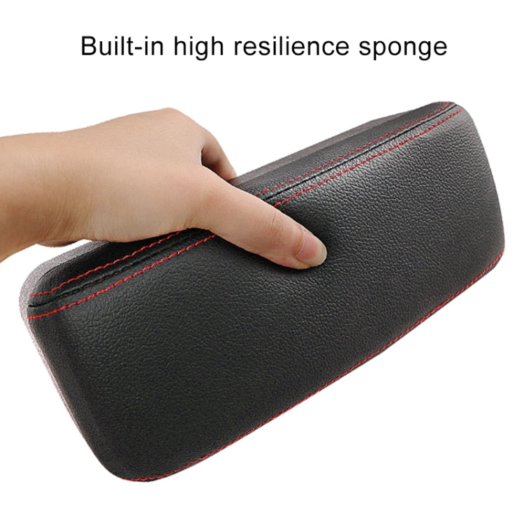 2 PCS Universal Car PU Leather Wrapped Armrest Box Cushion Car Armrest Box Mat with Storage Box, 2pcs(Black), 2pcs (Black Red), 2pcs(Black White), 2pcs(Grey), 2pcs(Beige), 2pcs(Brown)
