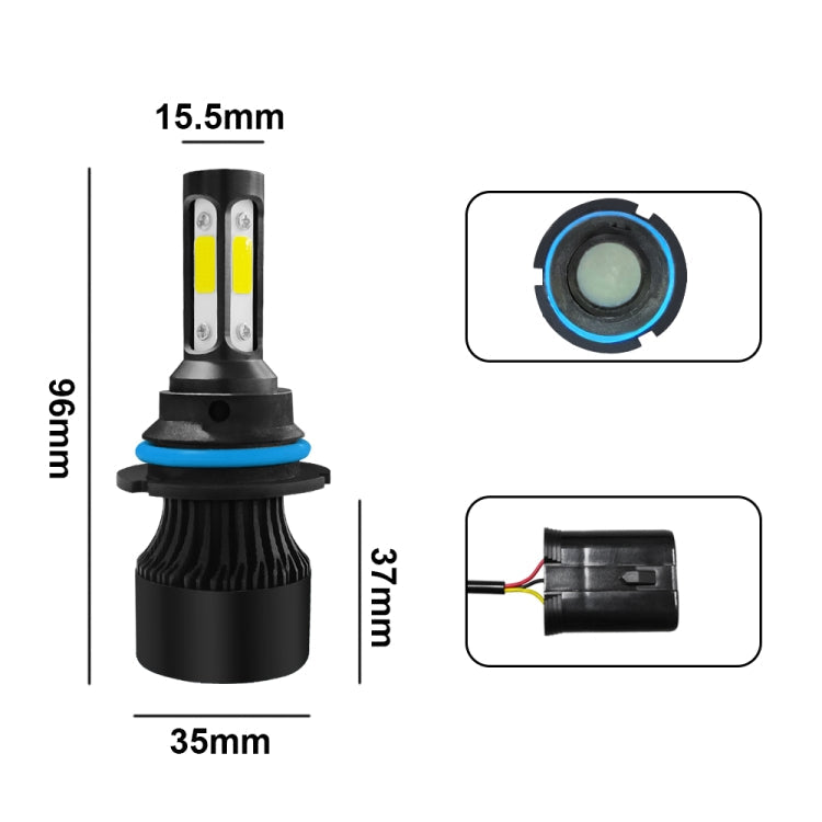 2 STÜCK S2 9004 / HB1 DC9-36V / 25W / 6000K / 2500LM IP68 Auto-LED-Scheinwerferlampen, 9004 / HB1