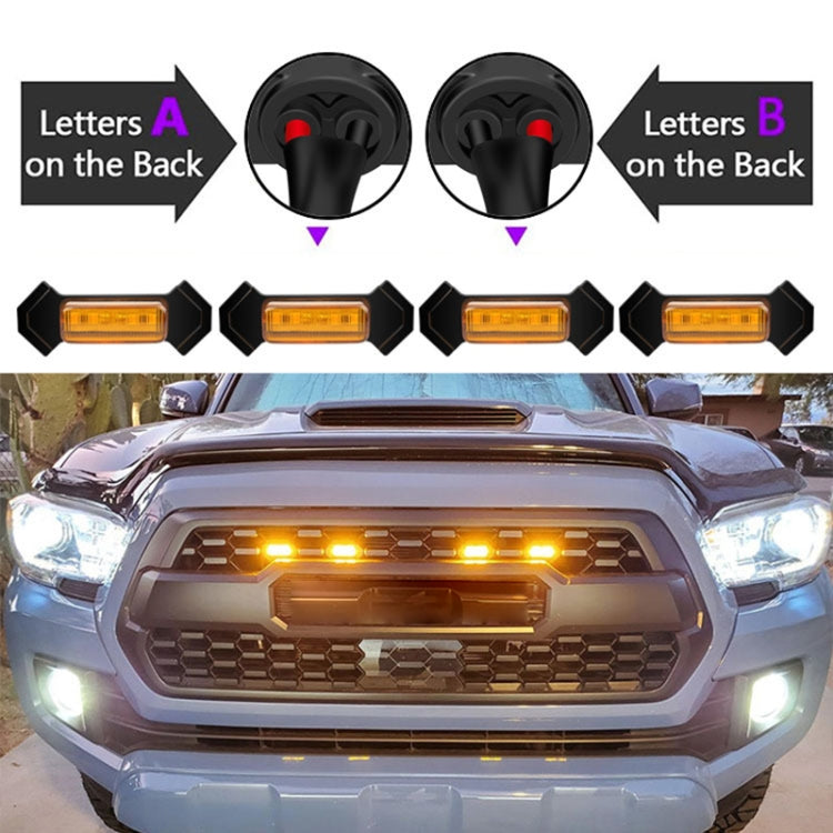 For Toyota Tacoma TRD 2016-2019 5 in 1 Car LED Front Grille Warning Lights, Daytime Running Lights & Wide Lights, 5 in 1