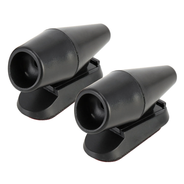 Pair Car ABS Deer Alert Sound Alarm Ultrasonic Wind Power Animal Repeller, Wind Power Animal Repeller (Black), Wind Power Animal Repeller (Black Silver)