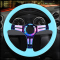 Car Colorful Modified Racing Sport Horn Button Steering Wheel, Diameter: 34.6cm