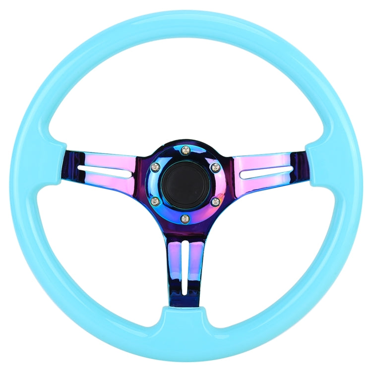 Car Colorful Modified Racing Sport Horn Button Steering Wheel, Diameter: 34.6cm