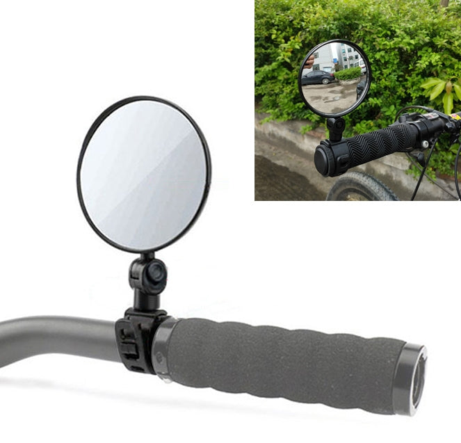 Universal 360 Rotate Adjustable Bicycle Rearview Handlebar Wide-angle Convex Mirror Cycling Rear View Mirror, View Mirror