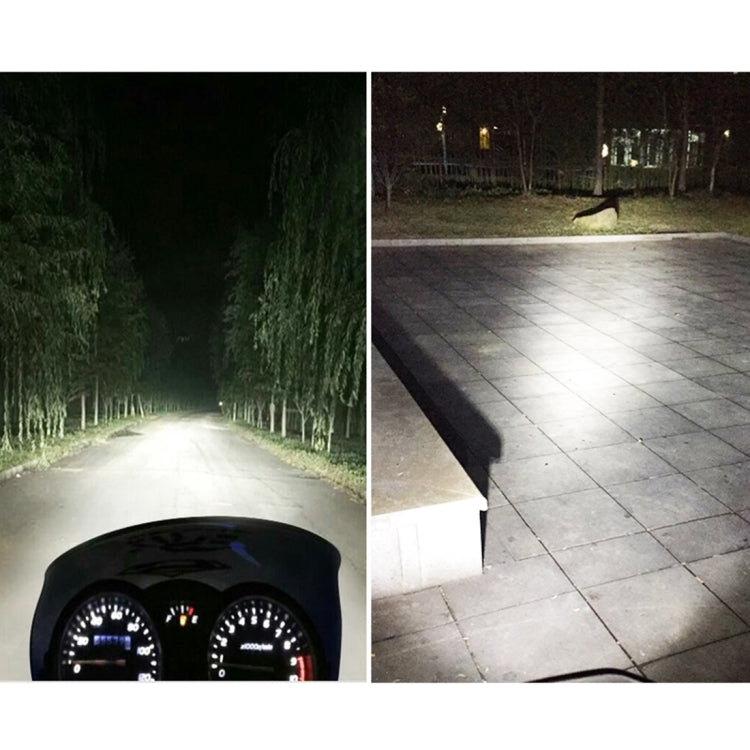 H4 DC12-80V / 10W / 6000K / 3000K / 800LM Bicolor Motorcycle Headlights with Projector Lens, H4