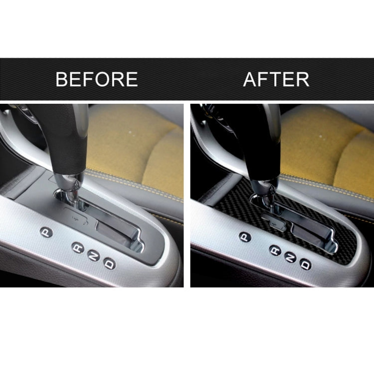 Auto-Kohlefaser Mittelkonsole Schaltknaufabdeckung Dekorativer Aufkleber für Chevrolet Cruze 2009-2015, Links- und Rechtslenker Universal, Schaltknaufposition