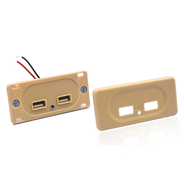 4.8A Short Cable RV Bus Modified Car Charger Dual USB Charger