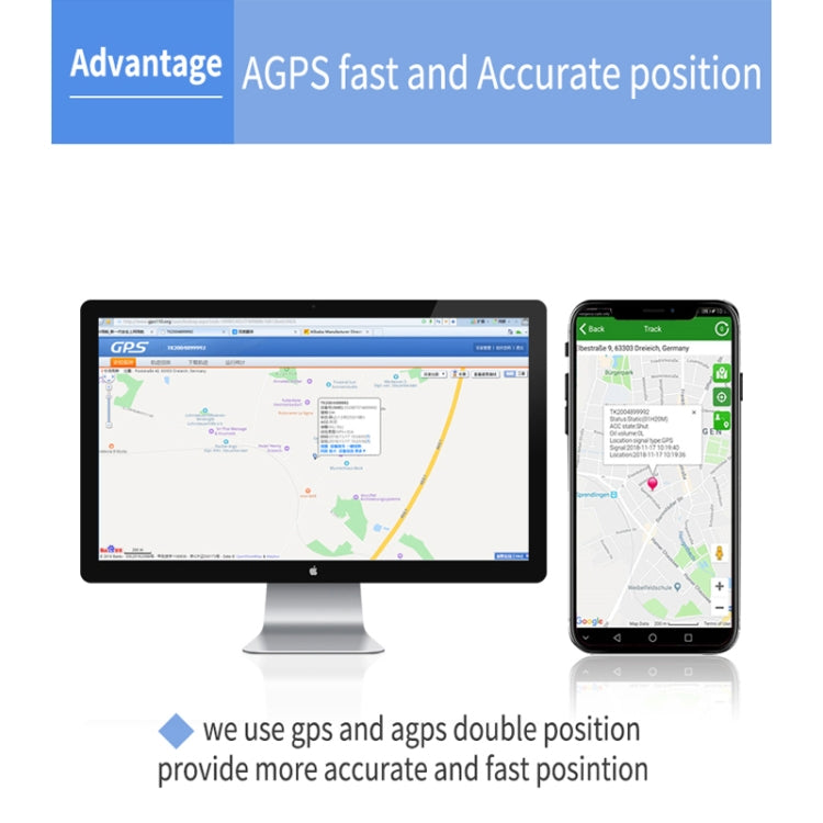 TK300 4G GPS / GPRS / GSM Echtzeit Auto-LKW-Fahrzeug-Tracking-GPS-Tracker mit Batterie und Relais, TK300