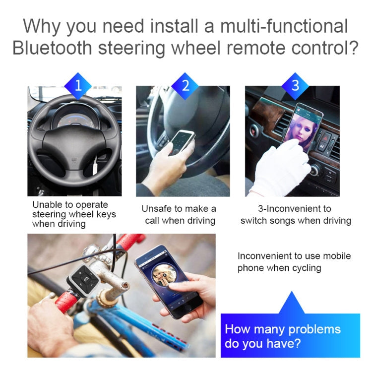 BT009 Bluetooth Hands-Free Controller for Car, Bike & Motorcycle