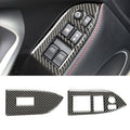 Auto Carbon Fiber Fensterglas Hebeplatte Dekorativer Aufkleber für Subaru BRZ / Toyota 86 2013-2017, Linkslenker, Hebeplatte, Linkslenker