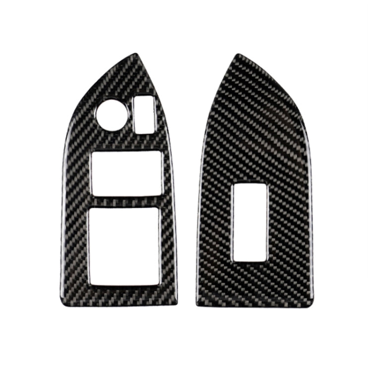 Auto Carbon Fiber Fensterglas Hebeplatte Dekorativer Aufkleber für Subaru BRZ / Toyota 86 2013-2017, Linkslenker, Hebeplatte, Linkslenker