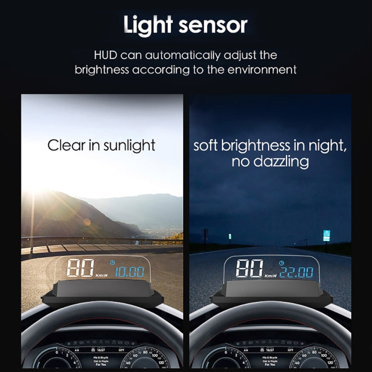 H400G Car 3.5 inch GPS Mode HUD Head-up Display Support Speed / Time / Distance Display, H400G