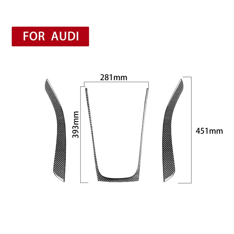 3 in 1 Car Carbon Fiber Gears Panel Decorative Sticker for Audi A5 Hard Top 2008-, Left and Right Drive Universal, Gears Panel